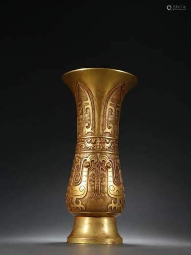 A Gilt-Bronze Vase