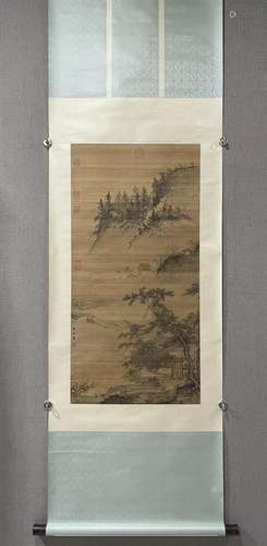 A Chinese Ink Painting Hanging Scroll By Guo Xi