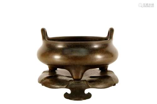 Bronze Tripod Incense Burner with Ears