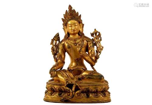 A Gilt Bronze Buddhist Figure