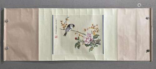 A Chinese Ink Painting Horizontal Scroll By Mei Lanfang