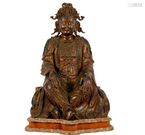 A Gilt Bronze Figure Of Avalokitesvara