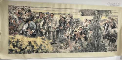 A Chinese Ink Painting By Liu Wenxi