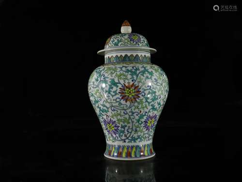 A Fine and Magnificent Doucai' Flower' Jar