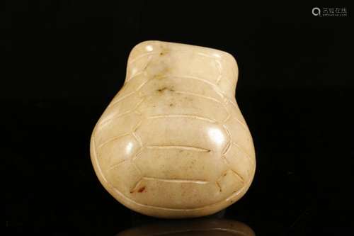 A Hongshan Culture Jade 'Turtle Shell' Pendant.