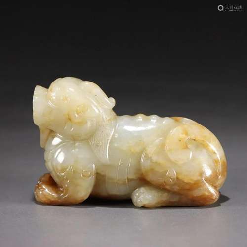 A Hetian Jade Auspicious Beast