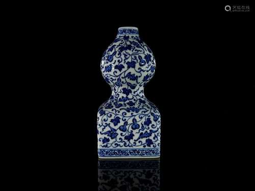 A Fine Blue and White 'Gourd' Vase