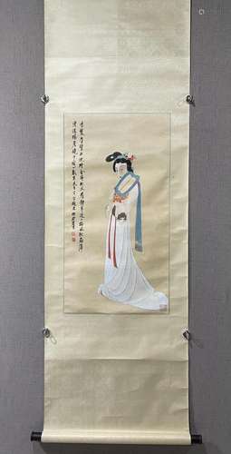 A Chinese Ink Painting Hanging Scroll By Xie Zhiliu