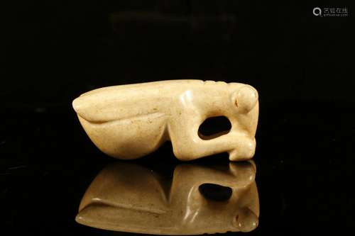 A Hongshan Culture Jade 'Cicada' Pendant.