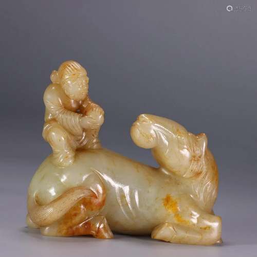 A Hetian Jade 'Herding Xiongnu' Decoration