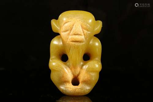 A Hongshan Culture Jade Pendant.