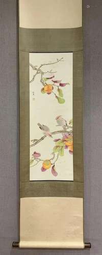 A Chinese Ink Painting Hanging Scroll By Tian Shiguang