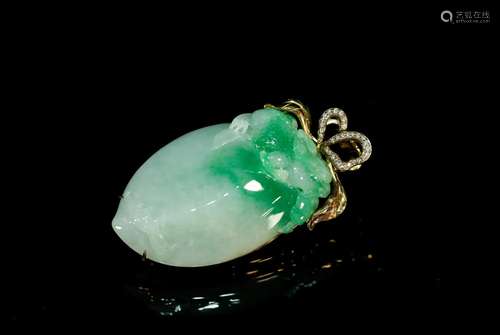 An exquisite jadeite 'unicorn' Pendant