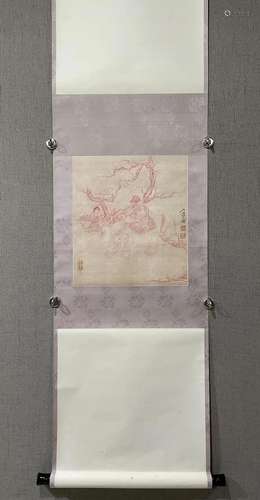 A Chinese Ink Painting Hanging Scroll By Shi Tao