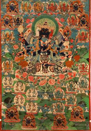 A Rare and Classic Tibetan Tara Thangka