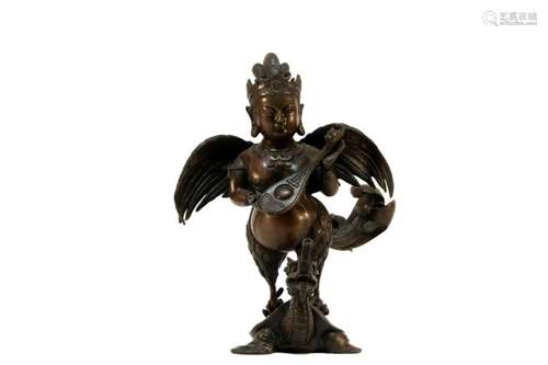 An exquisite bronze figure statue