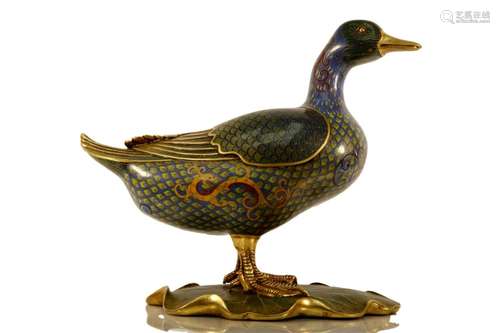 A Cloisonne Duck Ornament