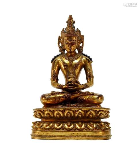 A fine Gilt-Bronze Figure of Amitayus