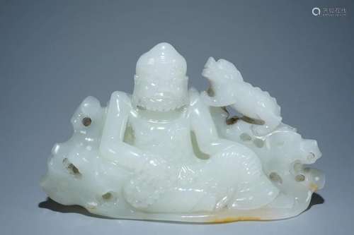 A Hetian Jade Figure Of Arhat