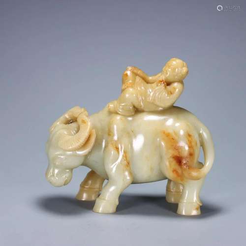 A Hetian Jade 'Boy Herding' Decoration