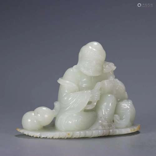 A Hetian Jade Figure Of Arhat