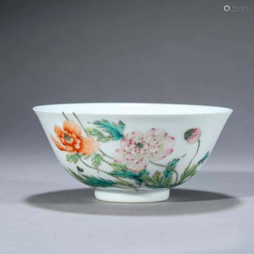 Famille Rose Floral Bowl