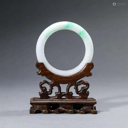 Carved Jadeite Bangle