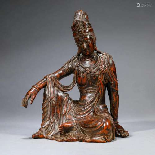 Carved Agalloch Figure of Guanyin