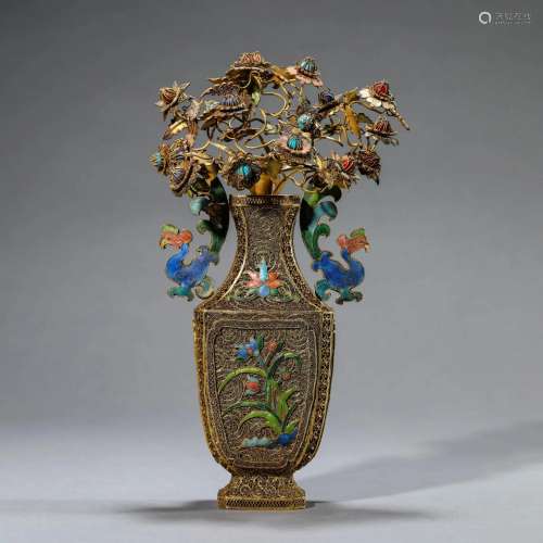 Cloisonne Enamel Flower Vase