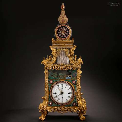 A French Gilt Bronze Mantel Clock