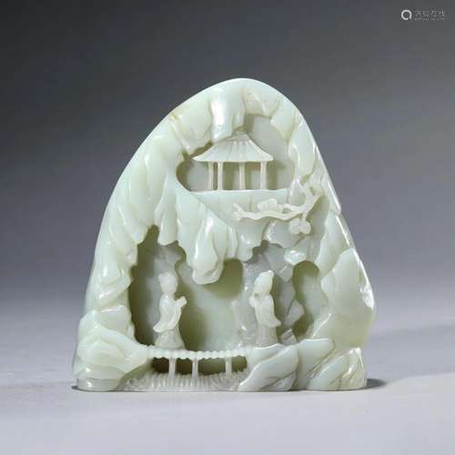 Carved Jade Scholars Boulder