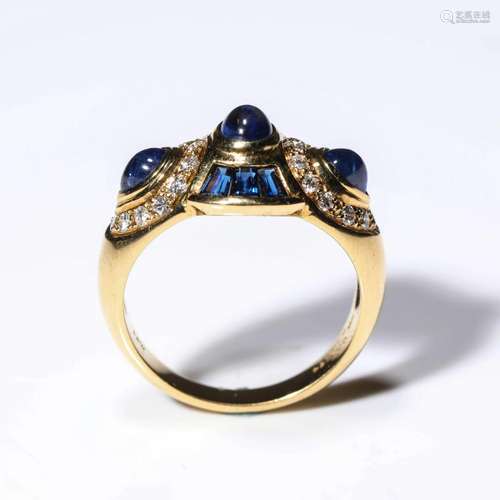 Sapphire and Diamond Ring, 18K