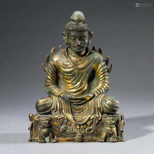Gilt Bronze Figure of Shakyamuni