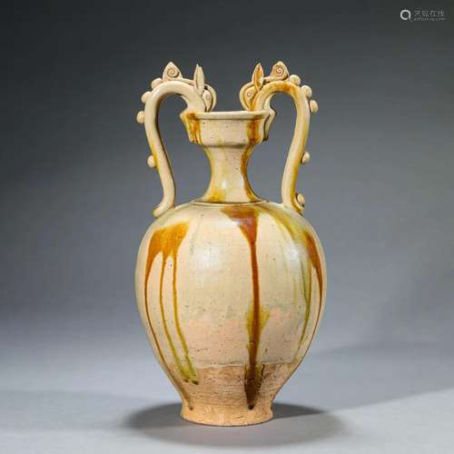 Glaze Pottery Twin-Dragon Ewer