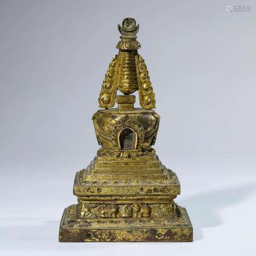 Gilt Bronze Pagoda