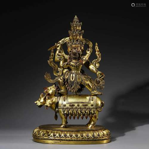 Gilt Bronze Figure of Vajrakilaya