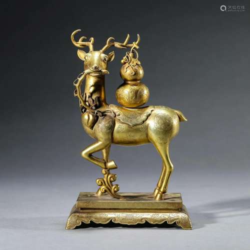 Gilt Bronze Stag Ornament