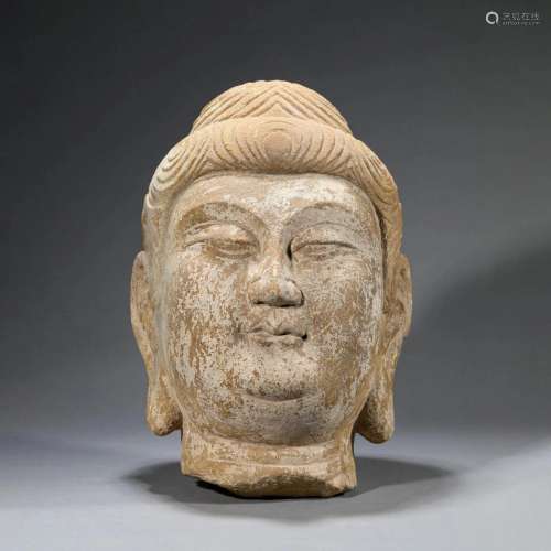Carved Stone Head of Buddha