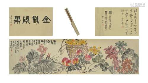 Flowers, Hand Scroll, Wu Changshuo