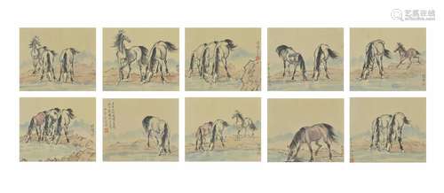 A Set Paintings of Horses, Xu Beihong