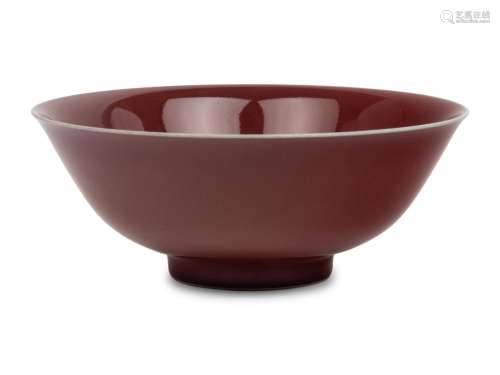 A Chinese Sang-de-Boeuf Glazed Porcelain Bowl