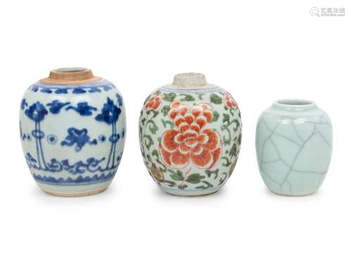 Three Chinese Porcelain Jars
