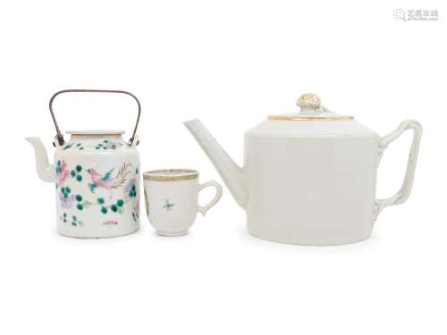 Three Chinese Famille Rose Porcelain Teawares