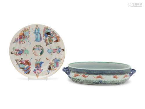 Two Chinese Export Famille Rose Porcelain Bowls