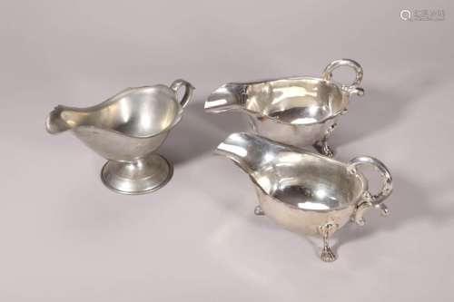 A Set of Silver Source Boat, Nineteenth Century