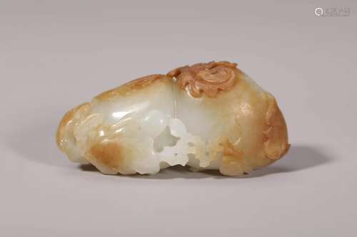 White and Russet Khotan Jade Ornamant