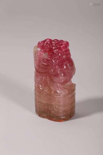 Tourmaline Beast Finial Seal