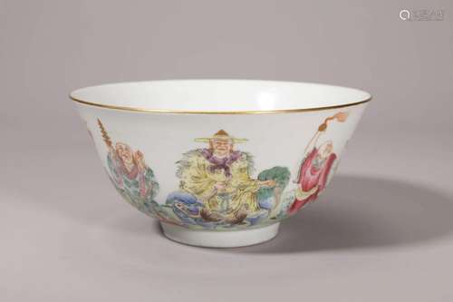 Famille Rose Figure Bowl