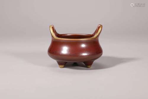 Bronze Glaze Tripod Censer