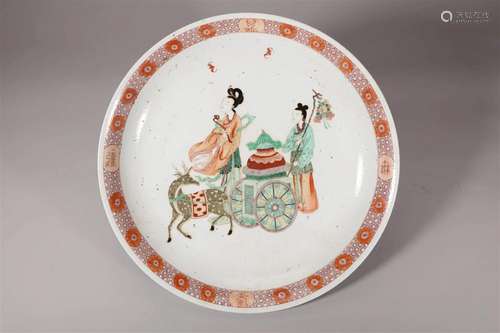 Wucai Figure Plate